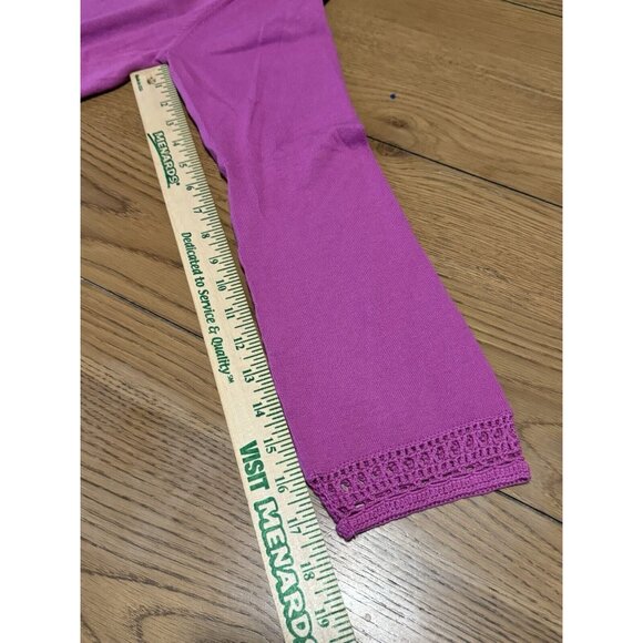 Eddie Bauer Crochet Neck & Sleeve Long Sleeve Women’s Size Medium Cabincore - Picture 13 of 15